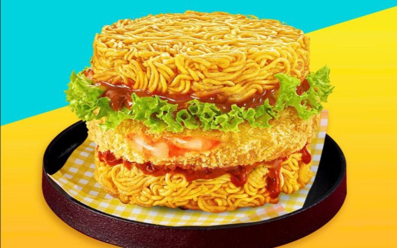Lotteria ra mắt Ramen Burger - Đa dạng hóa sản phẩm theo xu hướng sáng tạo, khác biệt