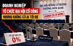 Độc lạ: công ty có doanh thu bằng 0, không ai đến dự đại hội cổ đông, giá cổ phiếu 1.300 đồng