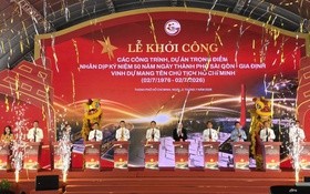 Tp. Hồ Chí Minh khởi công 8 dự án trọng điểm chào mừng 50 năm Thành phố mang tên Bác