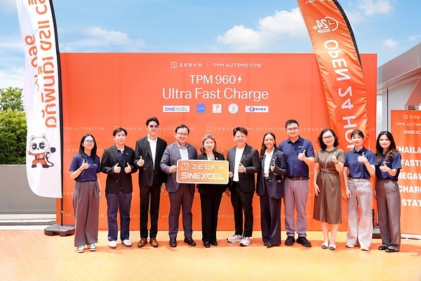 ZEEKR, TPM Automotive và SINEXCEL cùng xây dựng trạm sạc cấp megawatt nhanh nhất Thái Lan