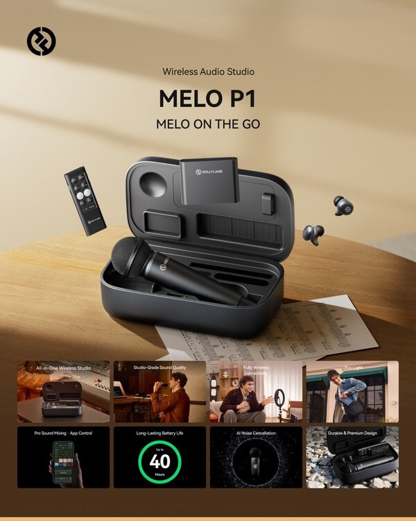 Hollyland MELO P1 gói trọn cả một phòng thu âm trong một hộp đựng không dây