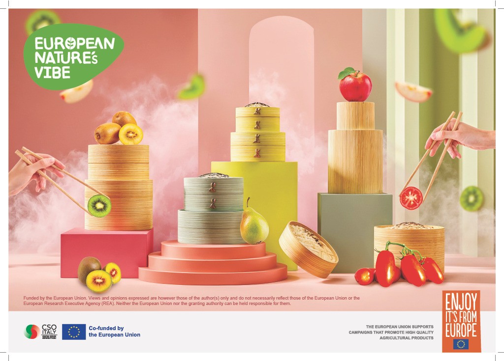 CSO Italy ra mắt "European Nature's Vibe" – chương trình xúc tiến thương mại trị giá 1,8 triệu Euro, mở rộng cửa cho trái cây và rau củ châu Âu vào bốn thị trường châu Á