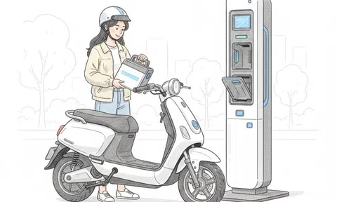 Xe máy điện đổi pin nở rộ tại Việt Nam: 2 phút có pin đầy, giá tiền rất quan trọng!