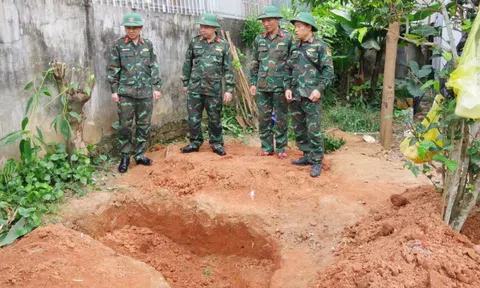 Quảng Trị: Phát hiện hài cốt liệt sĩ an táng trong hòm đạn