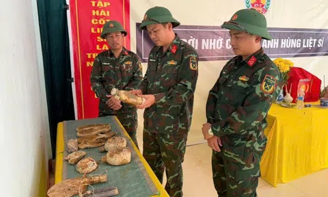 Hai hài cốt liệt sĩ cùng nhiều di vật được phát hiện tại điểm cao 402