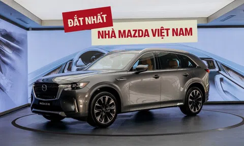 Mazda CX-90 chốt giá 2,479 tỷ đồng tại Việt Nam: Nội thất 'cận sang', động cơ hybrid cắm sạc 323 mã lực, AWD, cạnh tranh Teramont