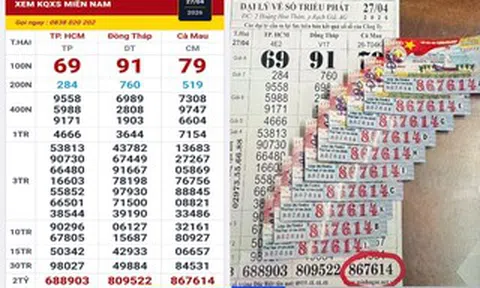 Xổ số miền Nam: Ba giải độc đắc trúng ở TPHCM, Vĩnh Long và An Giang
