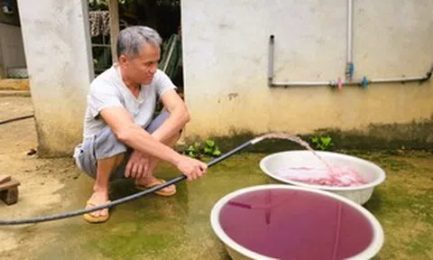 Tin mới vụ nước giếng khoan đổi màu tím bất thường ở Thanh Hóa