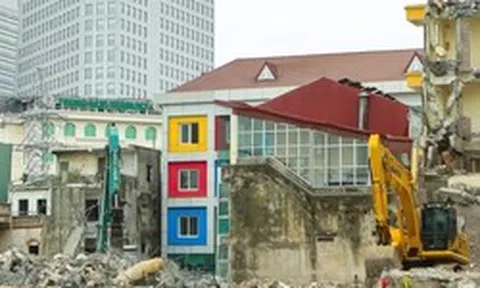 Hình ảnh phố Vạn Kiếp sau đợt tháo dỡ phục vụ dự án cầu Trần Hưng Đạo