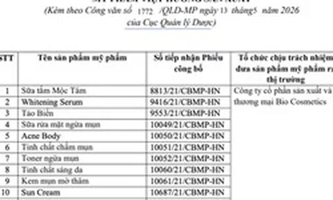 Thu hồi 511 sản phẩm mỹ phẩm do Công ty Việt Hương sản xuất