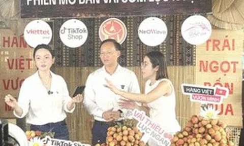 Phó Chủ tịch tỉnh Bắc Ninh livestream bán vải, chốt hơn 31 tấn đơn hàng
