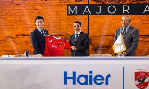 Haier ký thỏa thuận tài trợ 4 năm với Al Ahly FC, trở thành nhà tài trợ chính thứ hai của câu lạc bộ