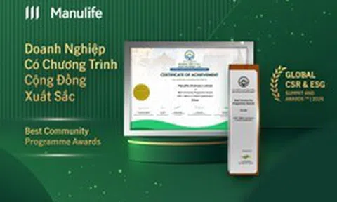 Manulife Việt Nam nhận giải thưởng quốc tế về hoạt động cộng đồng