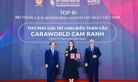 Caraworld Cam Ranh đạt top 10 đô thị du lịch, nghỉ dưỡng, giải trí tốt nhất Việt Nam