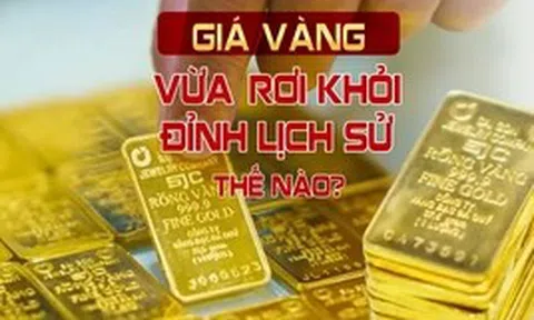 Giá vàng vừa 'rơi' khỏi đỉnh lịch sử thế nào?
