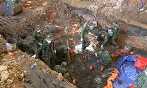 Thêm 24 hài cốt liệt sĩ được tìm thấy tại Công viên Lê Thị Riêng