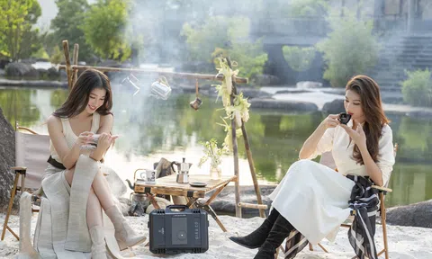 Hai nàng hậu Phương Nhi, Ngọc Thảo trải nghiệm lối sống cà phê