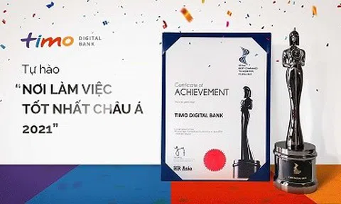 Ngân hàng số Timo tự hào là “Công ty có môi trường làm việc tốt nhất tại Châu Á năm 2021” do HR Asia bình chọn.